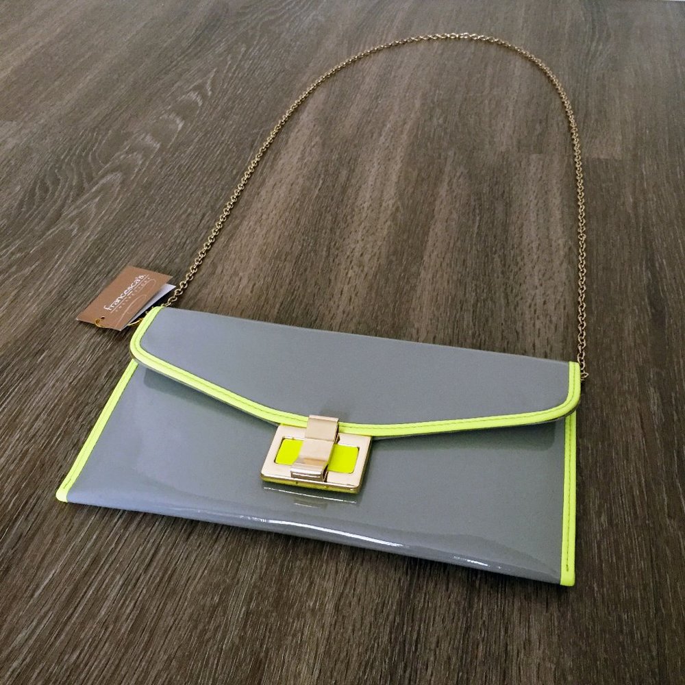 Francesca's Purse (patent leather, grey, neon)